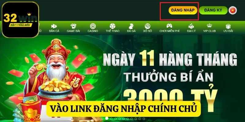 Đăng nhập 32WIN cần truy cập đúng link